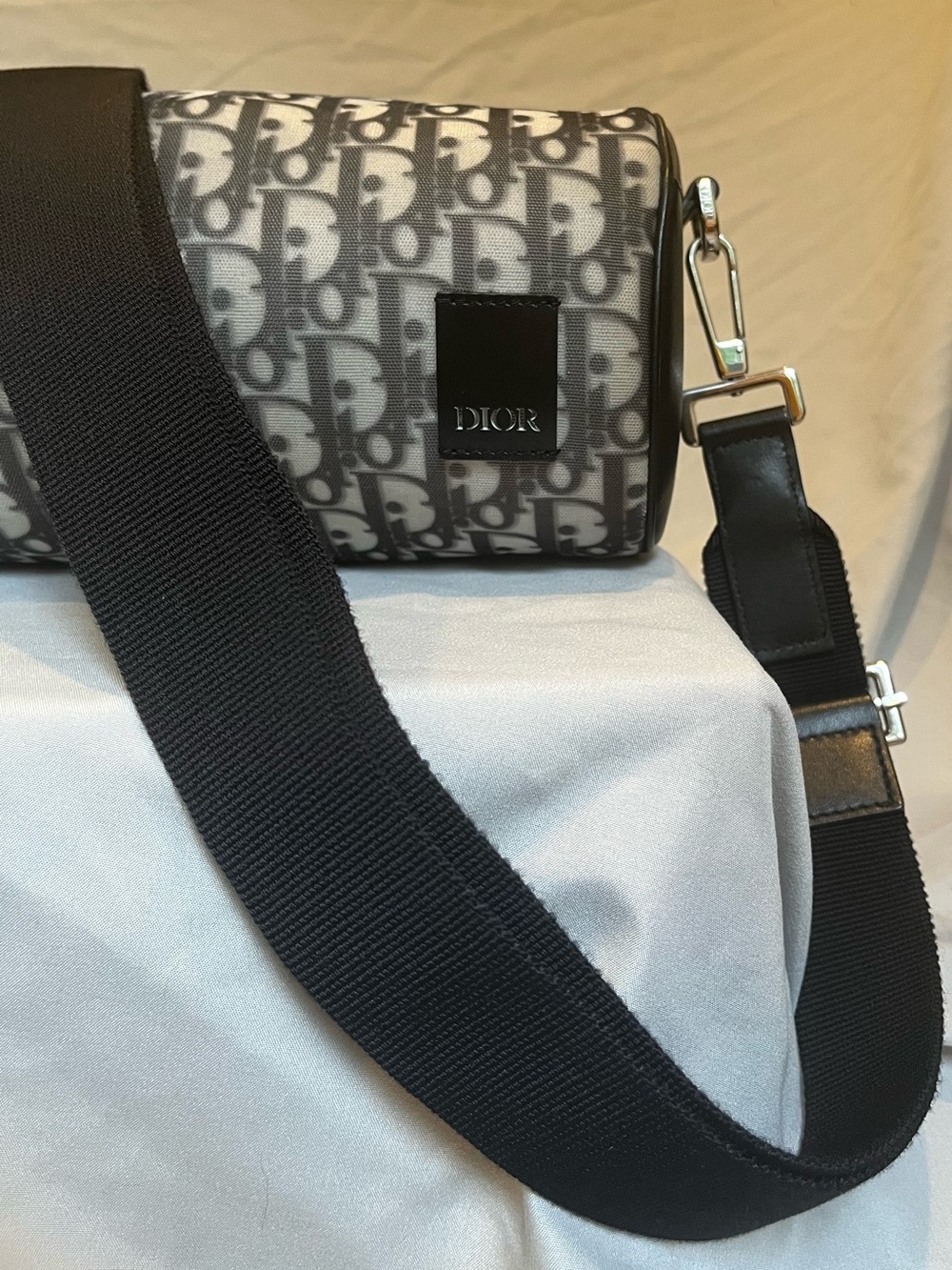 Christian Dior Oblique Jacquard Roller Messenger Crossbody Bag Unisex